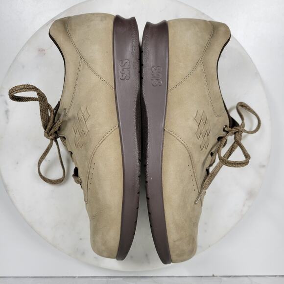 SAS Free‎ Time Womens Shoes 8WW Tan Suede Walking Sneakers Comfort Lace Upw - Picture 13 of 14